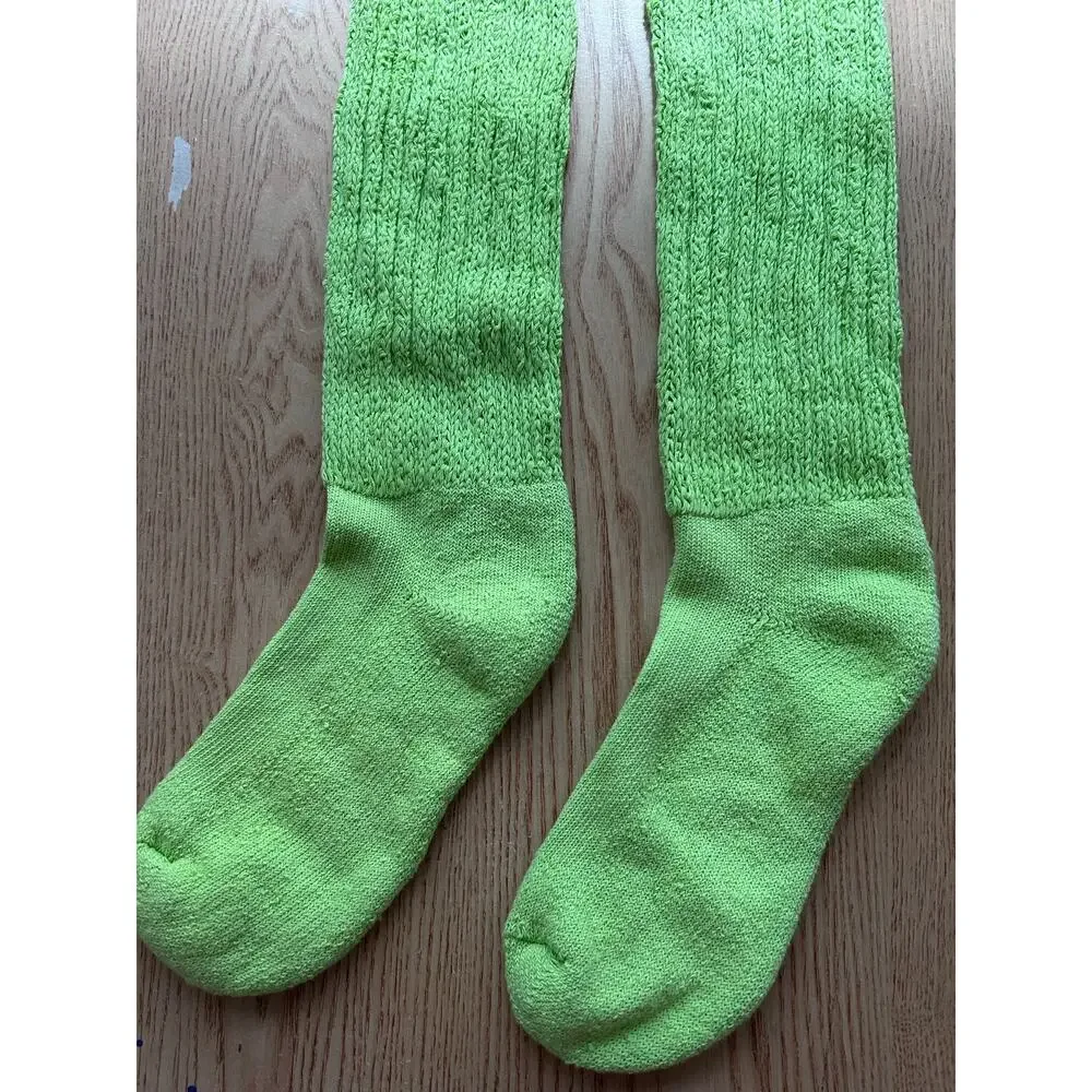 New Hooters Girl Uniform XL Length Scrunchie Socks Lime 🍋‍🟩 Green One Size